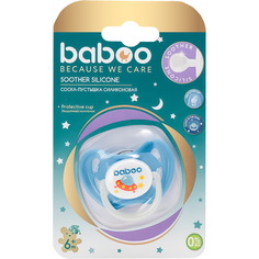 Соска-пустышка Baboo, силиконовая, круглая Space (0 месяцев)
