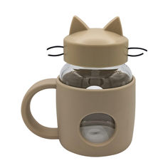 Бутылочка-кружка Baby Fox Кот 400 мл, белая BF-BTL1-01