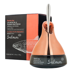 Омолаживающий крем с маслом лосося и пептидами FarmStay Salmon oil & peptide vital cream