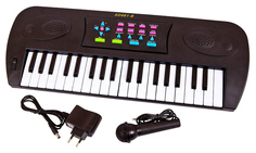 Синтезатор черный 37 клавиш,с микрофоном, эл/мех 53x6x19,2 A Btoys