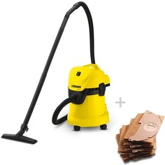 Пылесос Karcher WD 2 1.629-760.0 + пылесборники 5 шт.