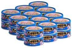 Влажный корм для кошек INABA ВАГАМАМА микс тунцов+вяленый полосатый тунец, желе 24шт, 115г