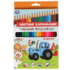 Цветные карандаши Умка Синий Трактор 18цв шестигранные 20*8шт