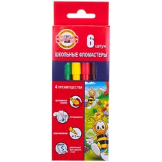 Фломастеры "Пчелка" 06цв, трехгран, картон уп, европодвес Greenwich Line