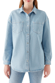 Джинсовая рубашка женская Mavi 122557-33704 голубая L