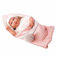 Пупс Arias Elegance, Iria, 42 см, мягкое тело, соска, одеяло, если забрать соску-плачет