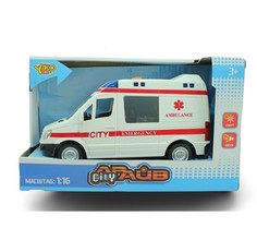 Игровой набор Shantou Скорая помощь , звук, свет, М 1:16, 27,5*12*17 см
