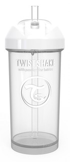 Поильник с трубочкой Twistshake Straw Cup , цвет: белый (White), 360 мл