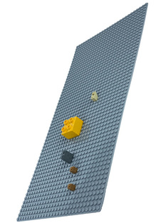 Пластина для конструктора Baseplate , 45x22 см, XXL (светло-серая) Город Игр