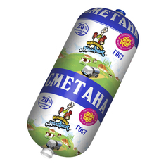 Сметана Кубанский Молочник батон 20% бзмж 370 г