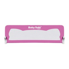 Барьер безопасности для кроватки Baby Safe Ушки , 150x42 см, светло-пурпурный