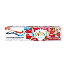 Зубная детская паста Aquafresh "Splash", со вкусом клубники и мяты, 6-8 лет, 50 мл