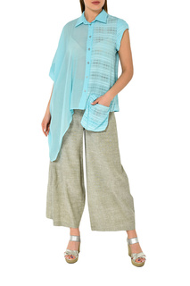 Блуза женская Oblique 08107CAM голубая 50