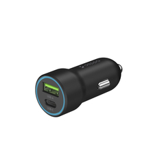 Автомобильное зарядное устройство USB-C + USB A, быстрая зарядка PD 3.0, QC 3.0, 20 Вт Deppa