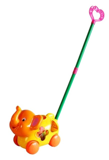 Каталка-сортер на палочке Слоник YAKO Yacco