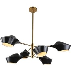 Люстра Lumina Deco Подвесная Romina LDP 6037-6 BK+GD