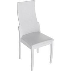 Стул ТриЯ Бруклин Т1 белый матовый/белый аллигатор к/з 218 белый Triya