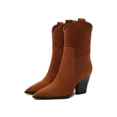 Замшевые ботильоны Santoni