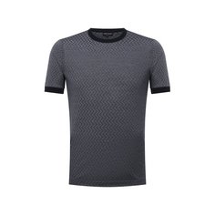 Футболка из хлопка и шелка Giorgio Armani