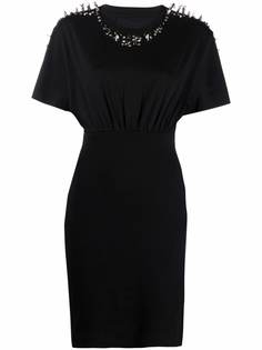 Givenchy платье мини с короткими рукавами и заклепками