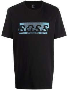 BOSS футболка с логотипом металлик