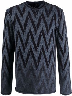 Giorgio Armani джемпер с узором зигзаг