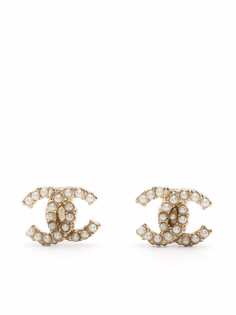 Chanel Pre-Owned серьги 2000-х годов с логотипом CC