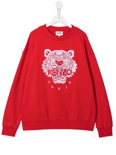 Kenzo Kids толстовка с вышивкой Tiger