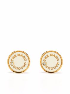 Marc Jacobs logo-print stud earrings