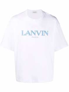 LANVIN футболка с вышитым логотипом