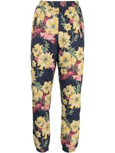 ETRO стеганые брюки с цветочным принтом