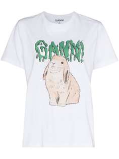GANNI футболка Rabbit с логотипом