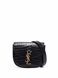 Saint Laurent поясная сумка с тиснением под крокодила