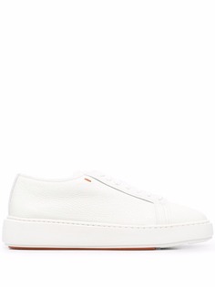 Santoni кеды из зернистой кожи
