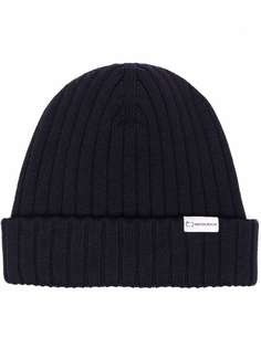 Woolrich шерстяная шапка бини в рубчик