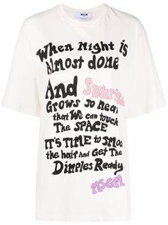 MSGM футболка When Night Is Almost Done