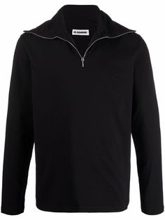 Jil Sander свитер с воротником на молнии