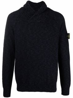 Stone Island джемпер с V-образным вырезом и-нашивкой-логотипом