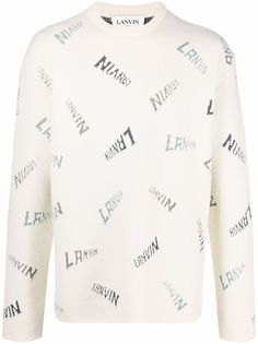 LANVIN жаккардовый джемпер с логотипом