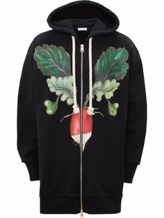 JW Anderson MAXI ZIP-UP VEGGIE HOODIE