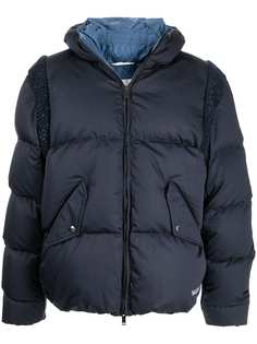 Valentino contrast-panel puffer jacket