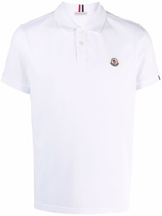 Moncler рубашка поло с короткими рукавами и нашивкой-логотипом
