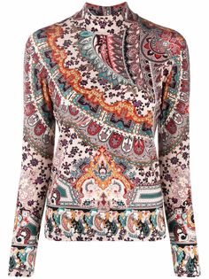 ETRO трикотажный топ с принтом пейсли
