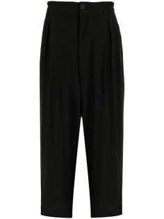 Yohji Yamamoto прямые брюки с завышенной талией