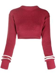 Maison Bohemique укороченный джемпер с логотипом