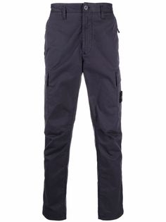 Stone Island брюки в стиле милитари с нашивкой-логотипом