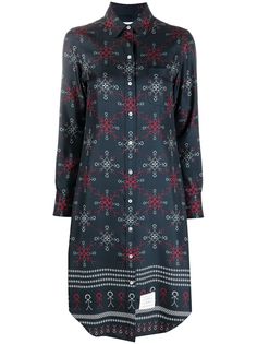 Thom Browne платье-рубашка с узором