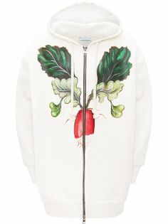 JW Anderson MAXI ZIP-UP VEGGIE HOODIE