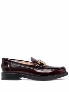 Tods лакированные лоферы с логотипом Tod`S