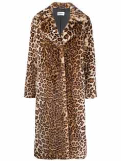 P.A.R.O.S.H. пальто с леопардовым принтом и поясом